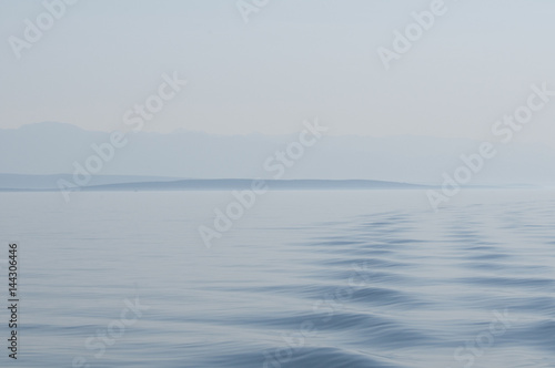 A view of the calm sea in Croatia