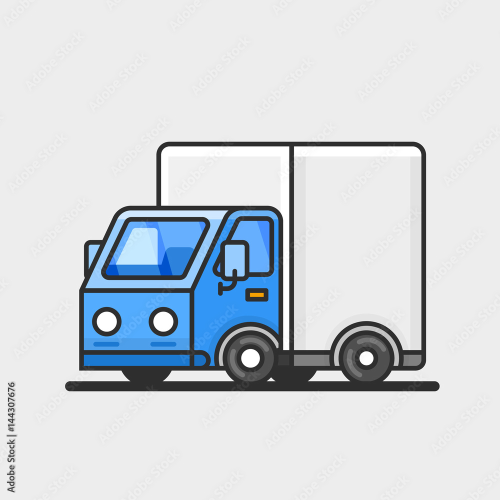 Modern delivery truck icon. Transportation concept.