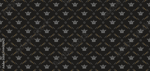 Dark Seamless Royal Wallpaper Vector