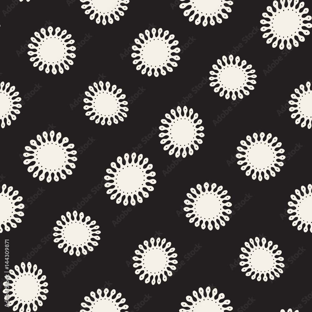 Vector seamless pattern. Abstract background with floral brush strokes. Monochrome hand drawn texture Vector seamless pattern. Abstract background with floral brush strokes. Monochrome hand drawn texture