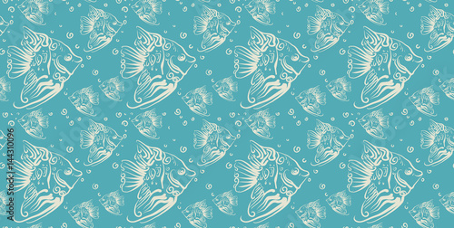 Fish seamless pattern  vector