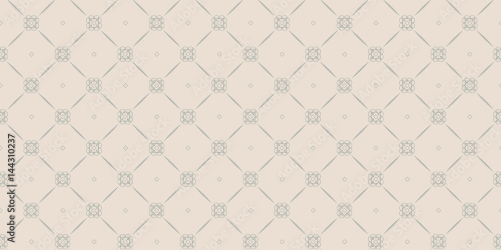 Fototapeta premium Seamless Damask Wallpaper, Beige