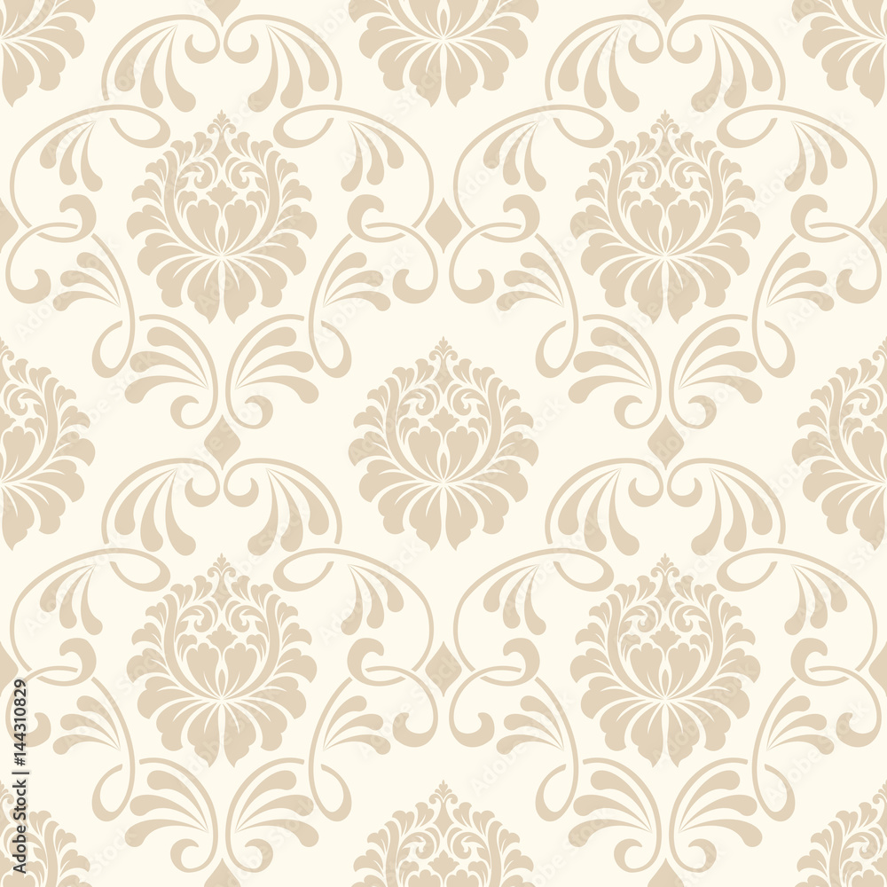 Vector damask seamless pattern background. Classical luxury old fashioned damask ornament, royal victorian seamless texture for wallpapers, textile, wrapping. Exquisite floral baroque template. Vector damask seamless pattern background. Classical luxury old fashioned damask ornament, royal victorian seamless texture for wallpapers, textile, wrapping. Exquisite floral baroque template.