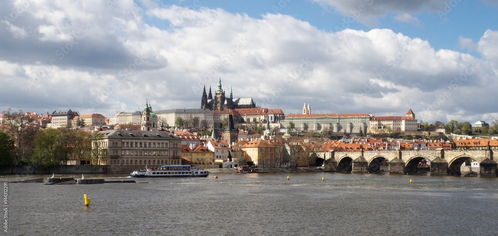 Panoramic view  of the Prague Castle