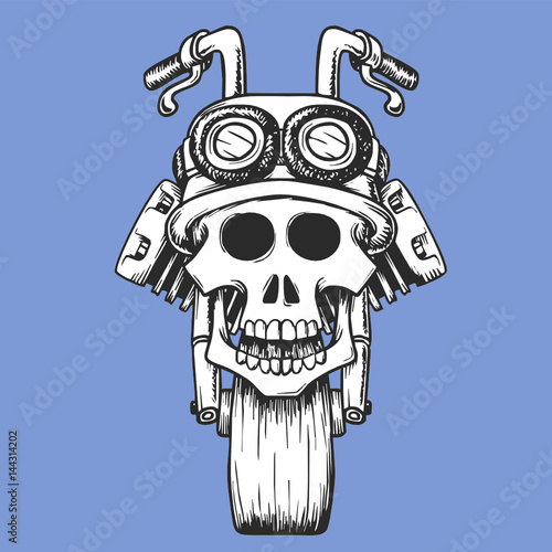 teschio motociclista
