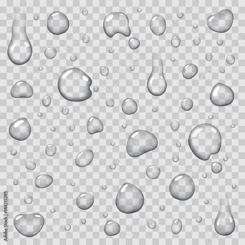 Drops of Water on Transparent Background Flat Icon