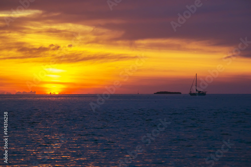 Ocean sunset landscape