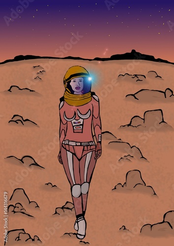 Fototapeta Naklejka Na Ścianę i Meble -  Galaxy girl