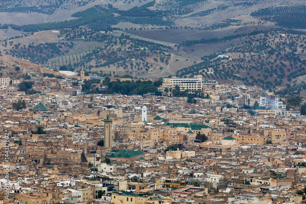 Aerial view on moroccan town