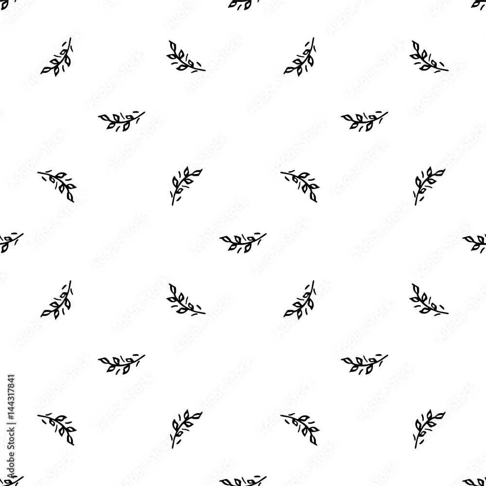 Hand Drawn brush flowers. Handmade seamless ornate for your Hand Drawn brush flowers. Handmade seamless ornate for your