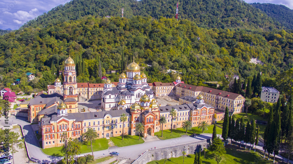 Beautiful aerial view on New Athos monastery