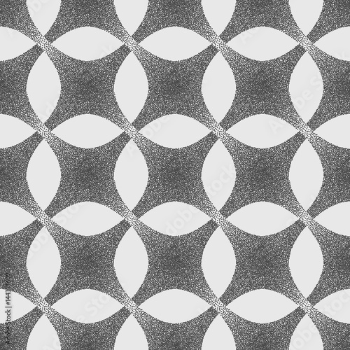 Vector abstract dotted geometric pattern background. Based on ethnic ornaments. Stipple technique. Pointillism.