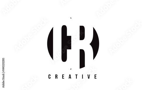 CR C R White Letter Logo Design with Circle Background.