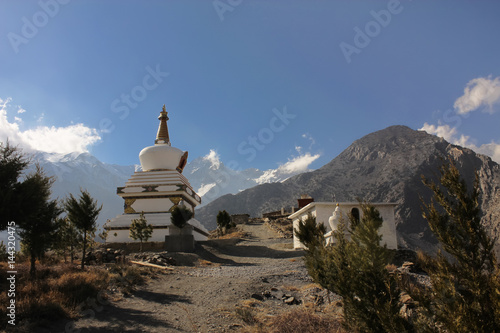 Buddhist stupa near Jomsom village, Annapurna Conservation Area, Himalaya Mountains, Nepal