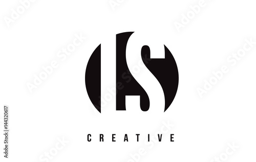 LS L S White Letter Logo Design with Circle Background.