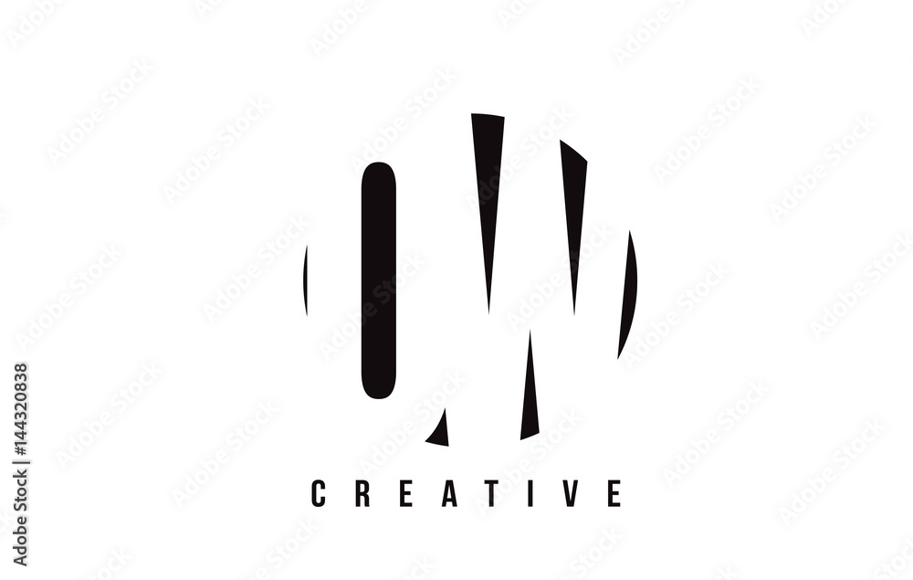 Obraz premium OW O W White Letter Logo Design with Circle Background.