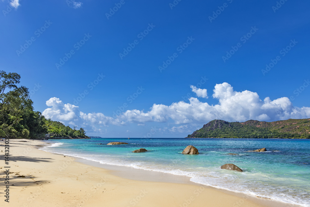 Tropical blue ocean beach