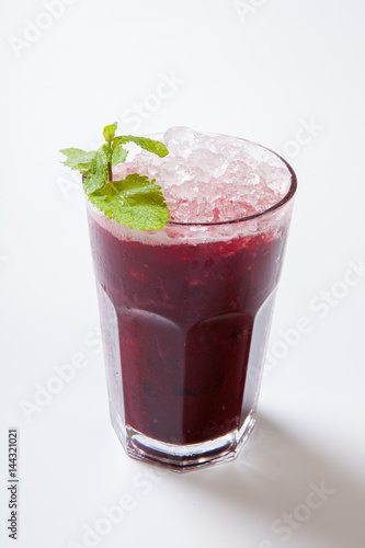 Blueberry Daiquiri cocktails. Rum, blueberries, liqueur, lime juice.