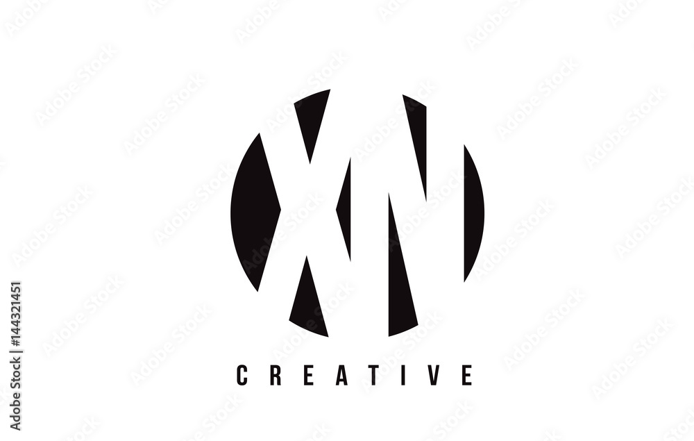 XN X N White Letter Logo Design with Circle Background. XN X N White Letter Logo Design with Circle Background.