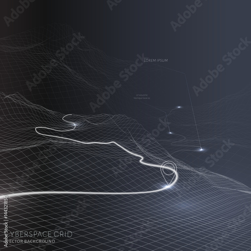 3d technology vector map