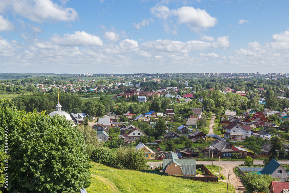 Вид на Переславль-Залесский с колокольни в Горицком Успенском монастыре