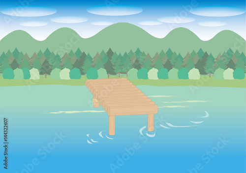 湖畔の風景