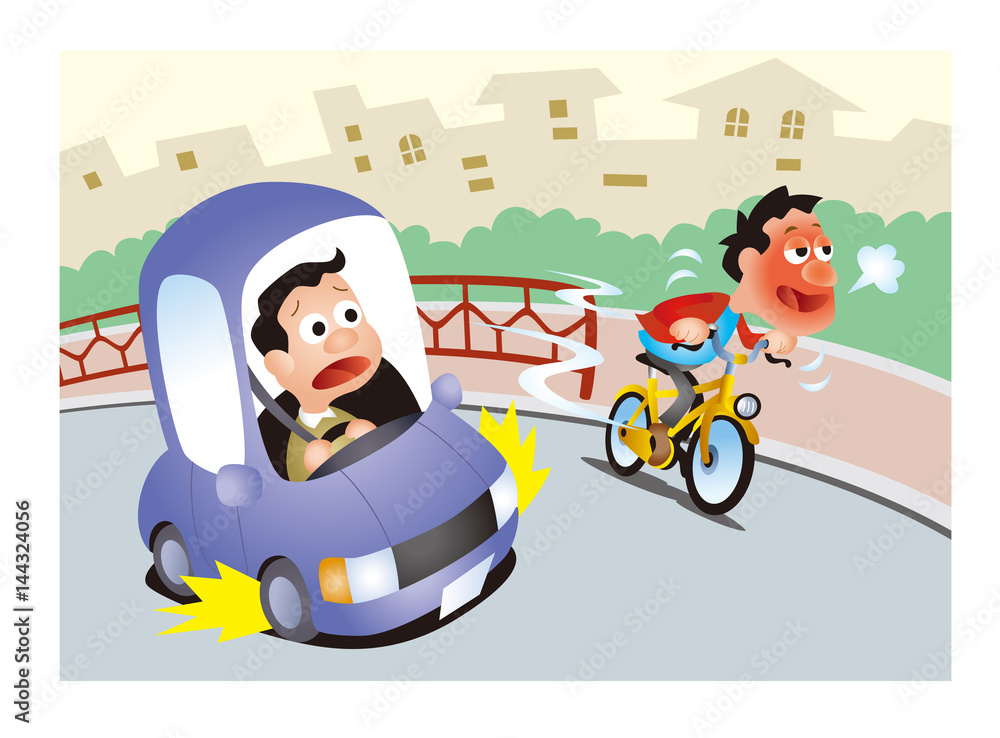 交通安全イラスト 自転車の飲酒運転 Stock イラスト Adobe Stock