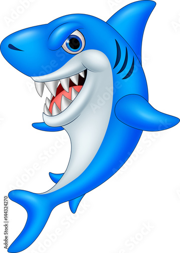 Cartoon funny shark