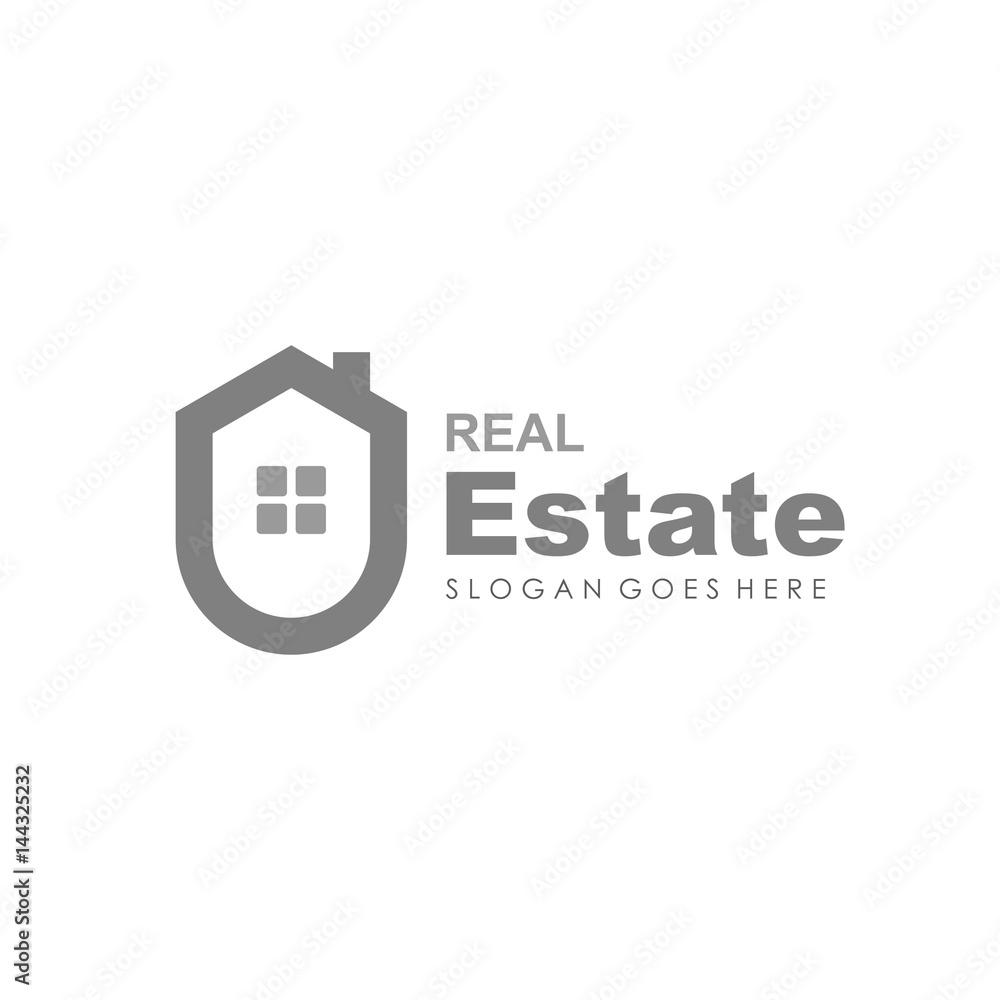 Real estate, house, building and property logo for logotype and template