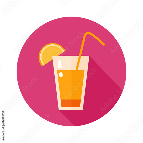 cocktail icon in flat design style.