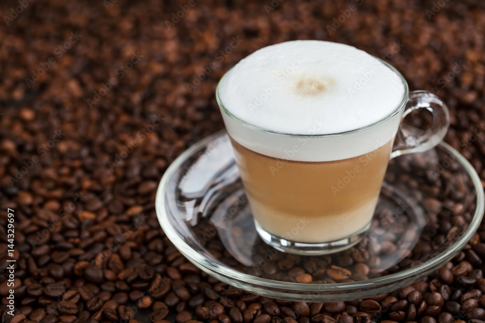 Cup of fresh hot latte Cup of fresh hot latte