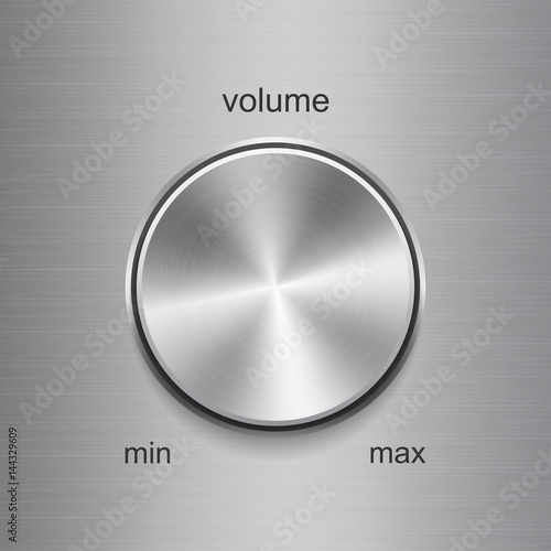 Volume sound control with metal brushed texture