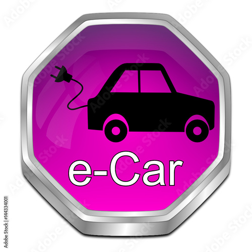e-Car Button - 3D illustration