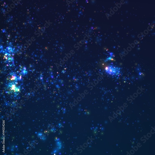 Abstract vector background with stars of distant galaxy. Illustration of deep space. Sparkles of stars and galaxies. Unknown part of cosmos somewhere far away from Earth.