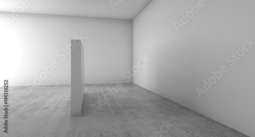 Abstract empty white interior background, walls