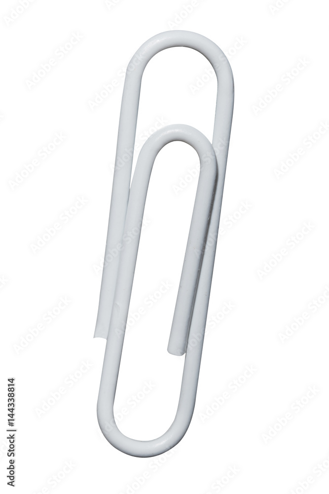 Paperclip macro isolated on white background Paperclip macro isolated on white background