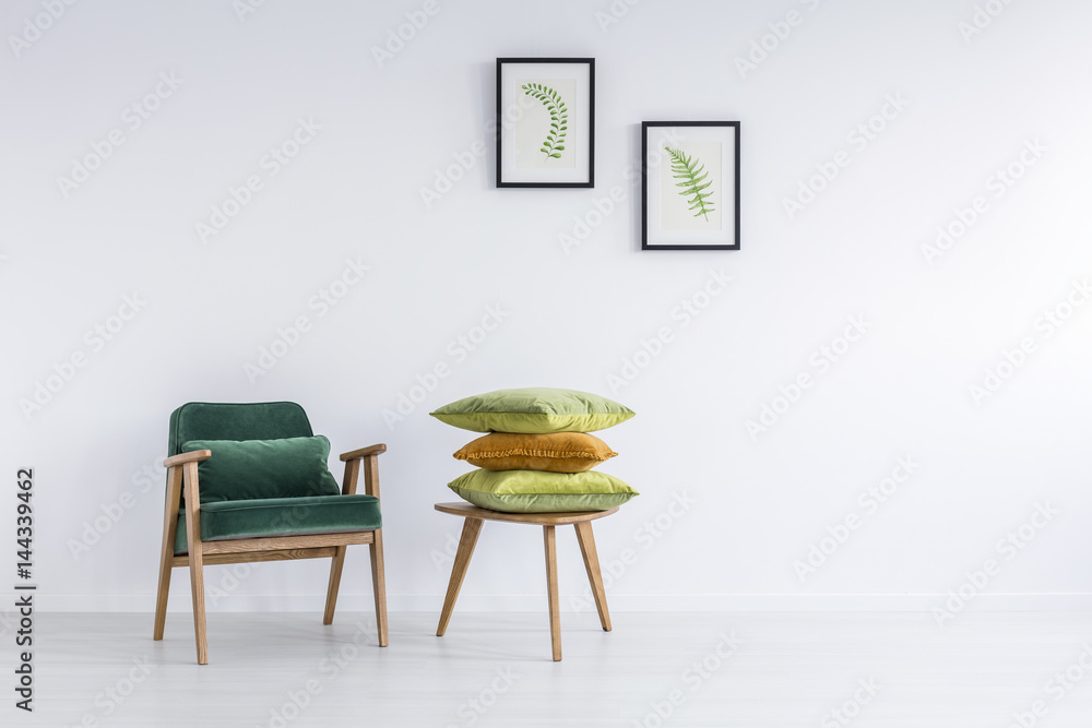 Fototapeta premium Pillows on coffee table
