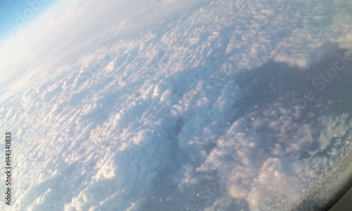 The view of the sky from the plane