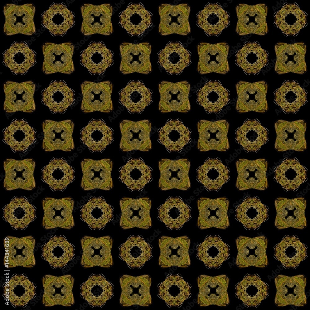 Seamless texture with 3D rendering abstract fractal yellow pattern Seamless texture with 3D rendering abstract fractal yellow pattern