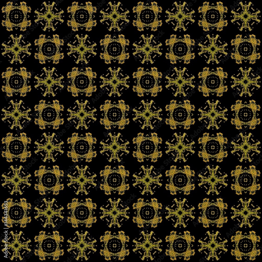 Seamless texture with 3D rendering abstract fractal yellow pattern Seamless texture with 3D rendering abstract fractal yellow pattern