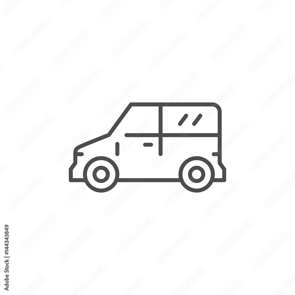 Mini van line icon