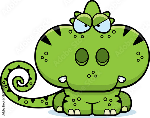 Cartoon Chameleon Angry