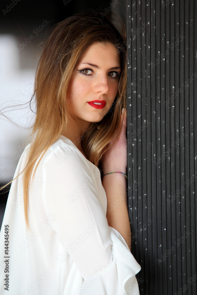 Fototapeta premium Smiling blond girl