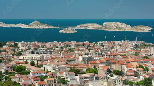 Timelapse of Marseille in a sunny spring day
