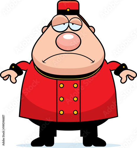Sad Cartoon Bellhop