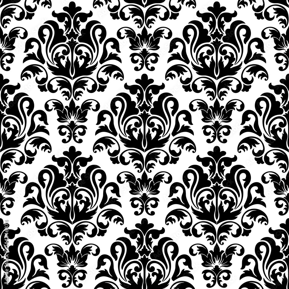 Vector damask seamless pattern background. Classical luxury old fashioned damask ornament, royal victorian seamless texture for wallpapers, textile, wrapping. Exquisite floral baroque template. Vector damask seamless pattern background. Classical luxury old fashioned damask ornament, royal victorian seamless texture for wallpapers, textile, wrapping. Exquisite floral baroque template.
