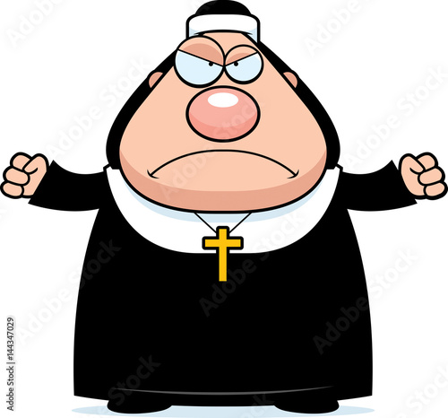 Angry Cartoon Nun