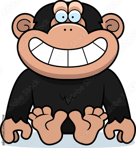 Cartoon Chimp Sitting