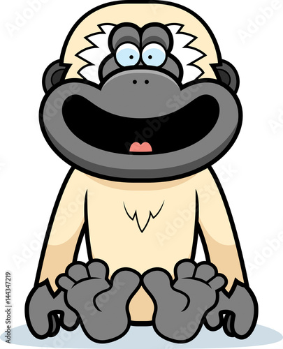 Cartoon Gibbon Sitting