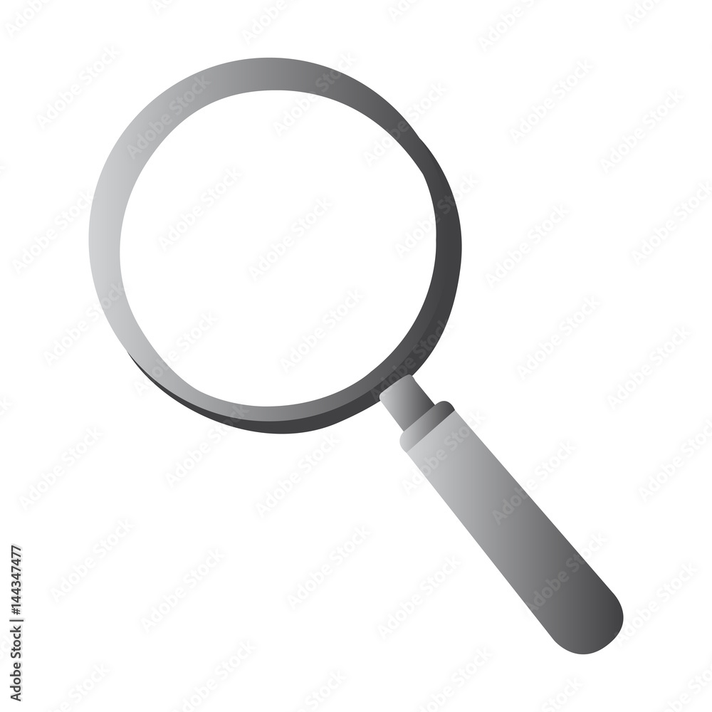 Isolated magnifying glass on a white background, Vector illustration Isolated magnifying glass on a white background, Vector illustration